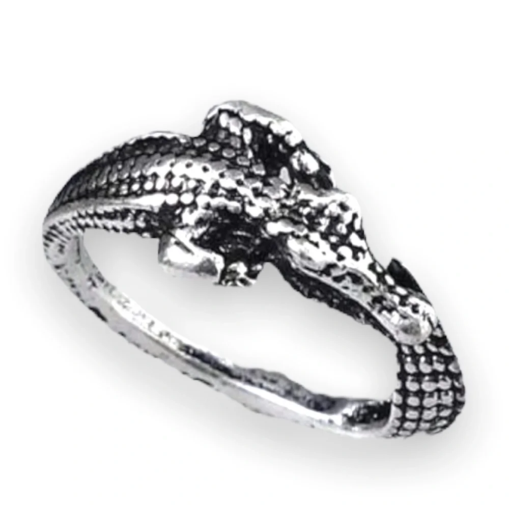New MENS Crocodile Marine Grade Stainless Steel SAE 316L A4 Boho Ring